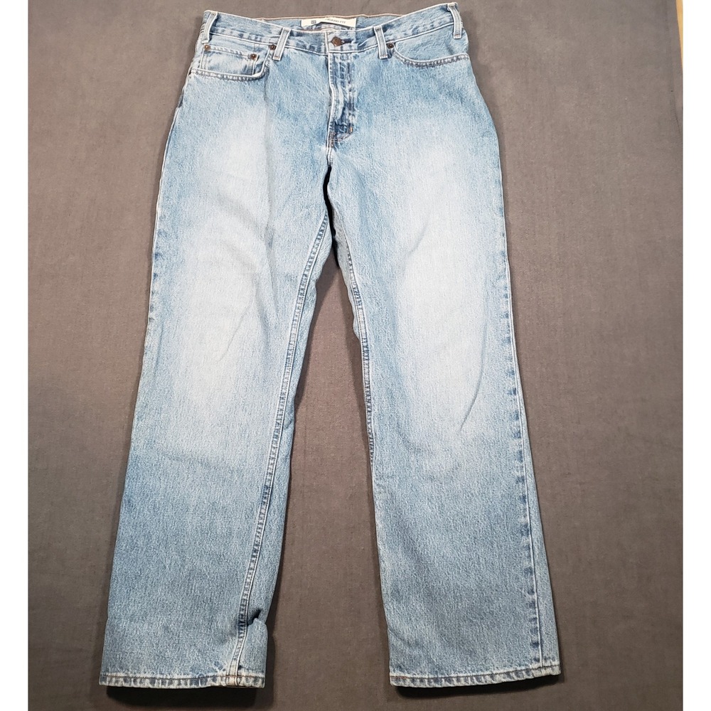 Vtg Gap Standard Fit Jeans Mens 36x32 Light Wash Straight Leg Denim Cotton